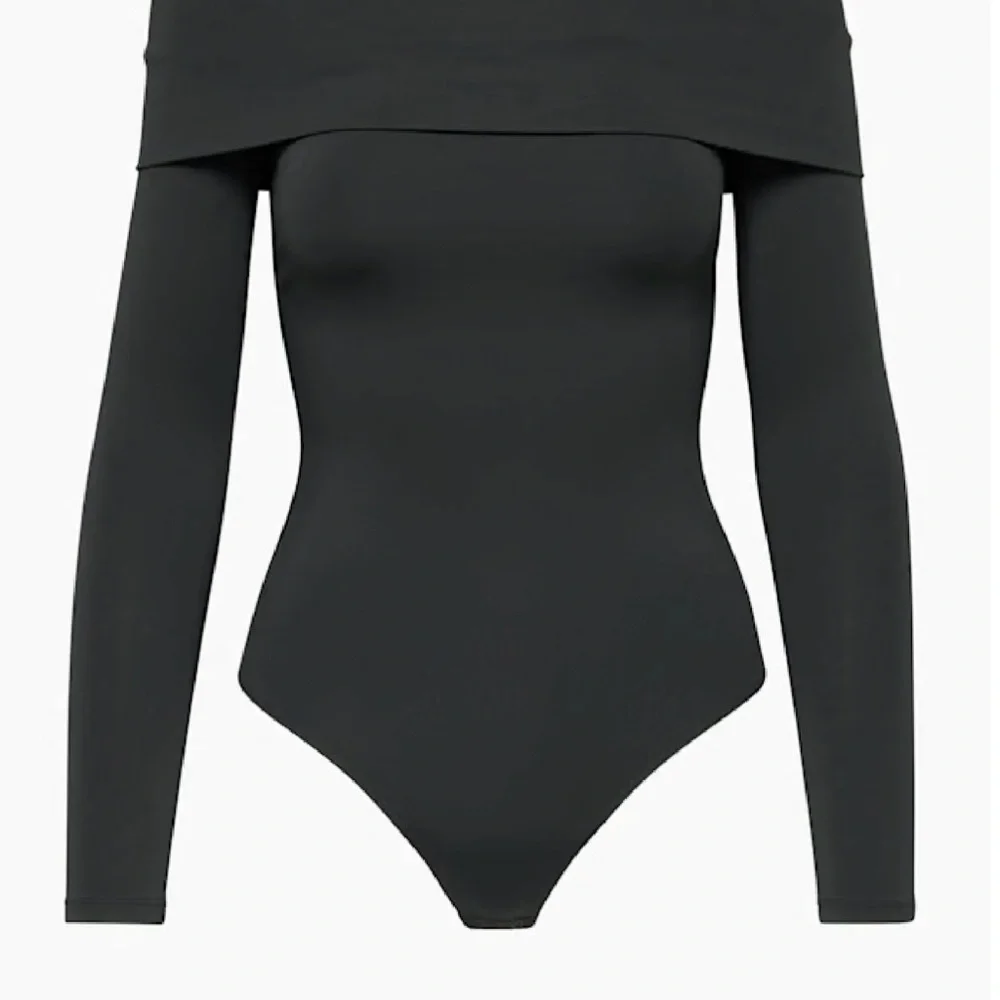 Aritzia Black Off-Shoulder Bodysuit - Picture 4 of 6